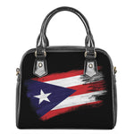 Flag Of Puerto Rico Print Shoulder Handbag