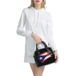 Flag Of Puerto Rico Print Shoulder Handbag