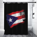 Flag Of Puerto Rico Print Shower Curtain