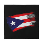 Flag Of Puerto Rico Print Silk Bandana