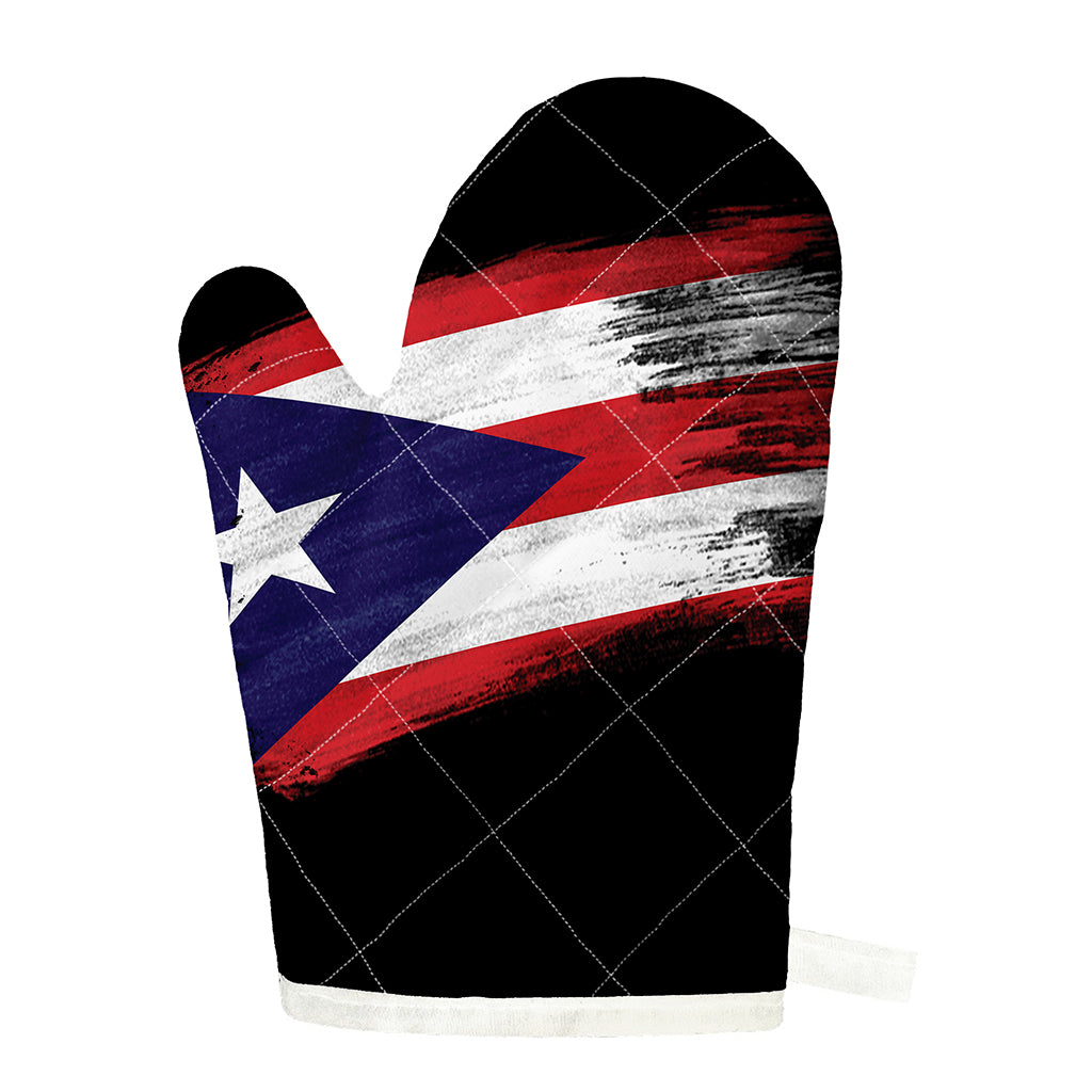 Flag Of Puerto Rico Print Single Oven Mitt