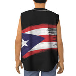 Flag Of Puerto Rico Print Sleeveless Baseball Jersey