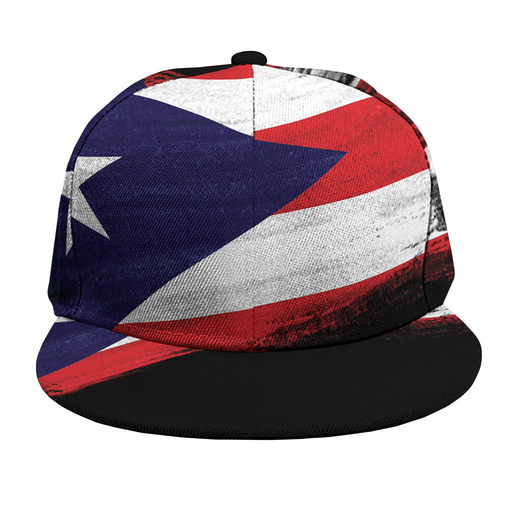 Flag Of Puerto Rico Print Snapback Cap