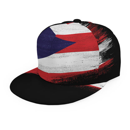Flag Of Puerto Rico Print Snapback Cap