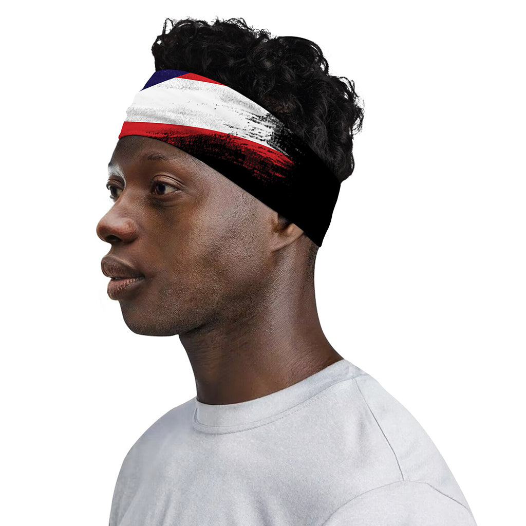 Flag Of Puerto Rico Print Sports Headband