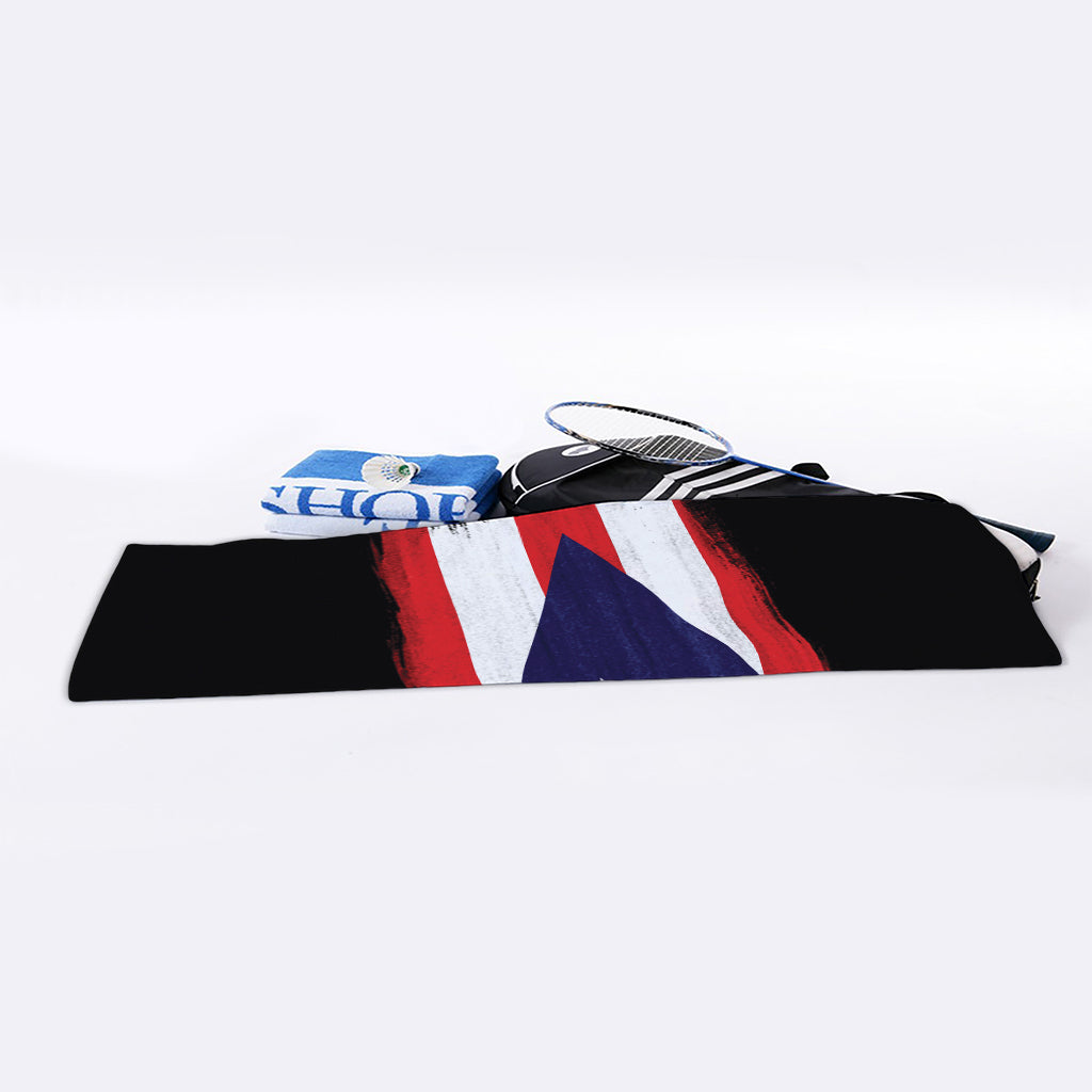 Flag Of Puerto Rico Print Sports Towel
