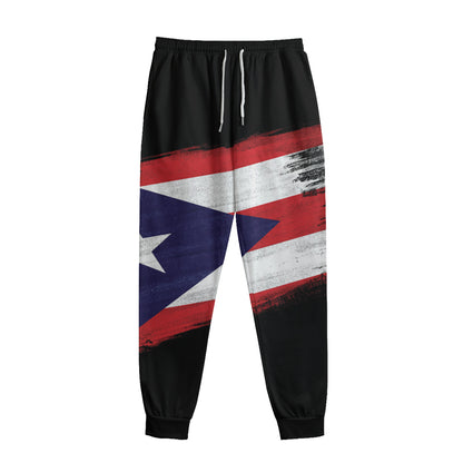 Flag Of Puerto Rico Print Sweatpants