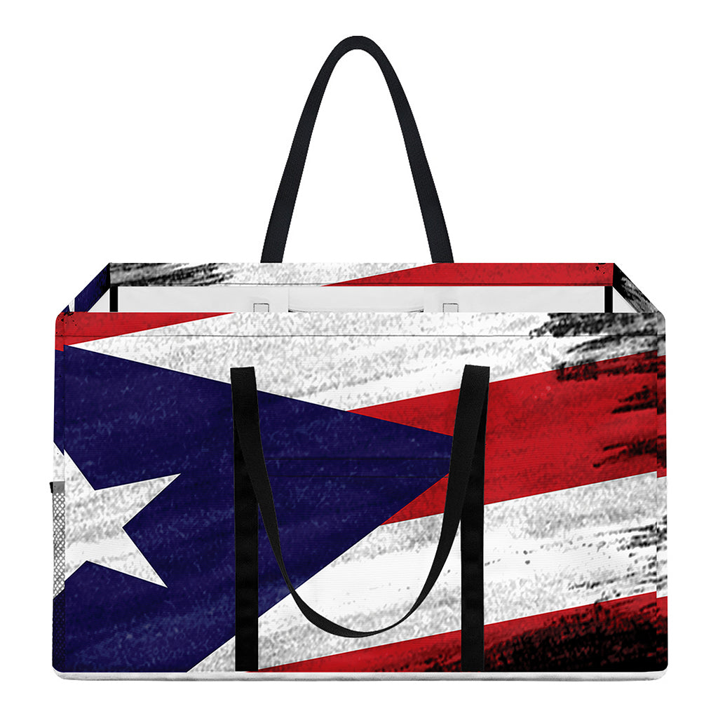 Flag Of Puerto Rico Print Utility Tote Bag