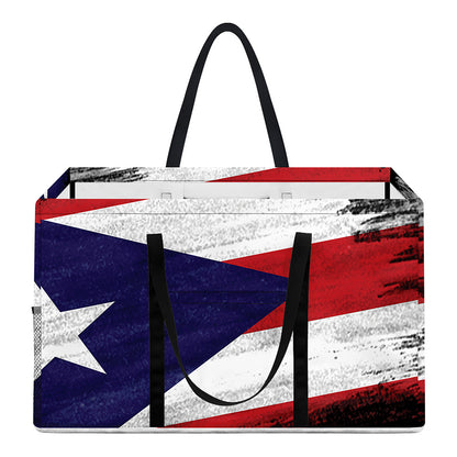 Flag Of Puerto Rico Print Utility Tote Bag
