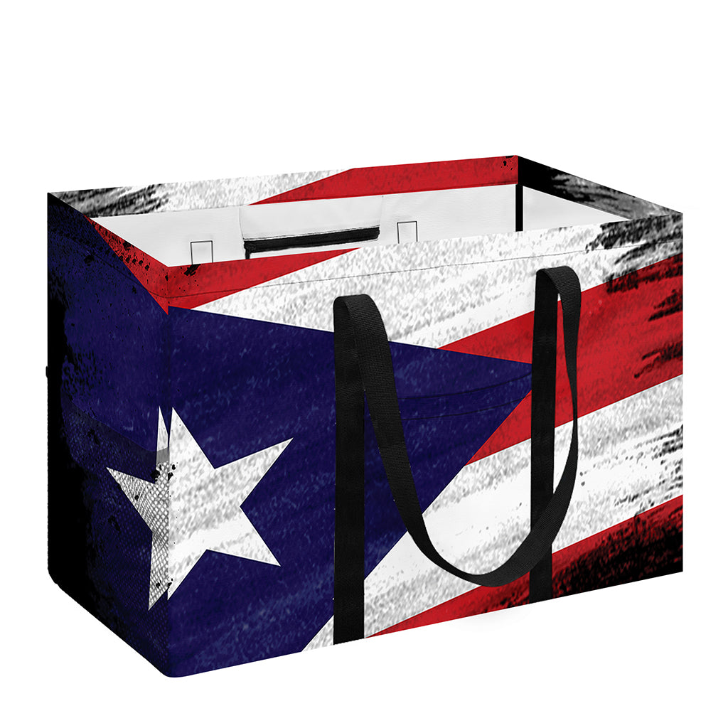 Flag Of Puerto Rico Print Utility Tote Bag