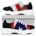 Flag Of Puerto Rico Print White Chunky Shoes