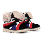 Flag Of Puerto Rico Print Winter Boots
