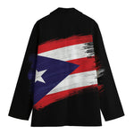Flag Of Puerto Rico Print Women's Blazer