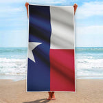 Flag Of Texas Print Beach Towel