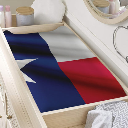 Flag Of Texas Print Changing Pad Cover