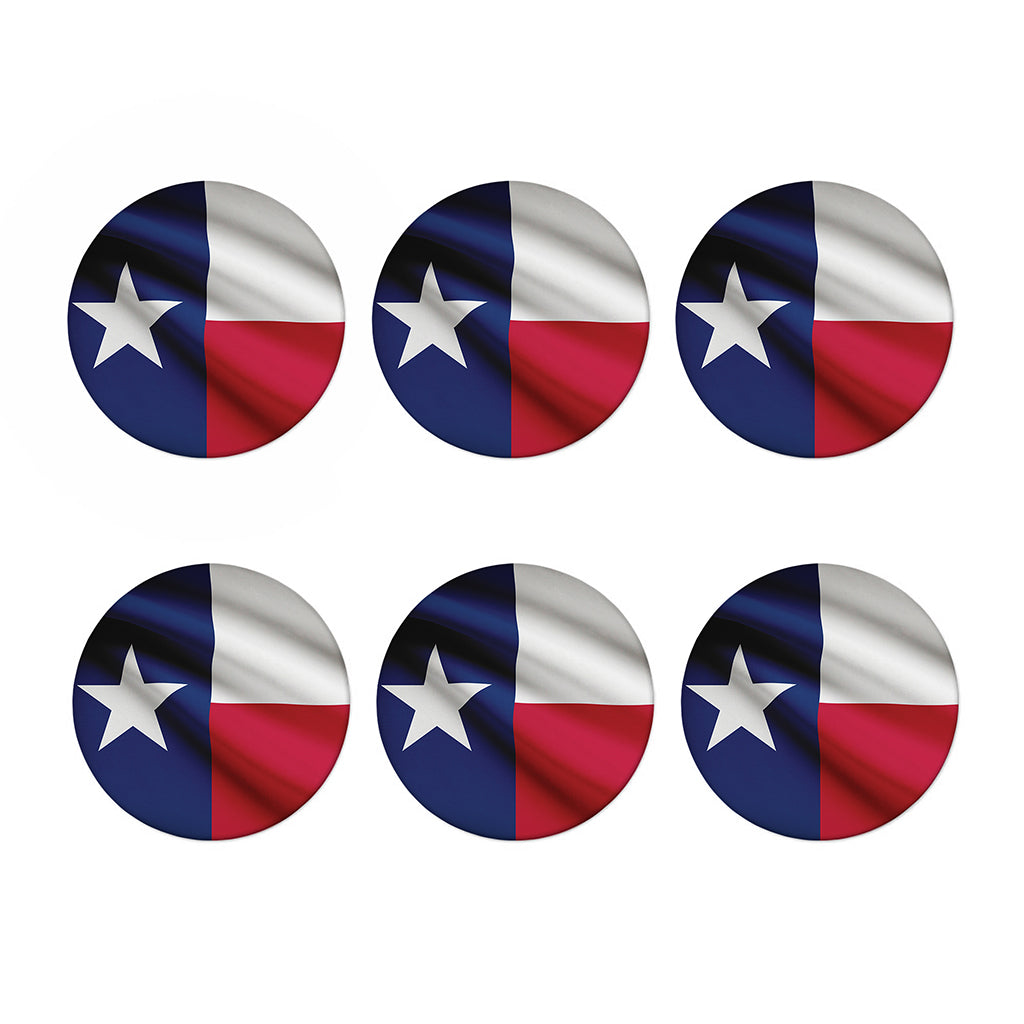 Flag Of Texas Print Coaster Set