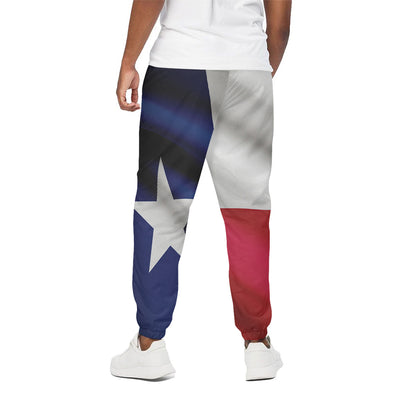 Flag Of Texas Print Cotton Pants