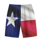 Flag Of Texas Print Cotton Shorts