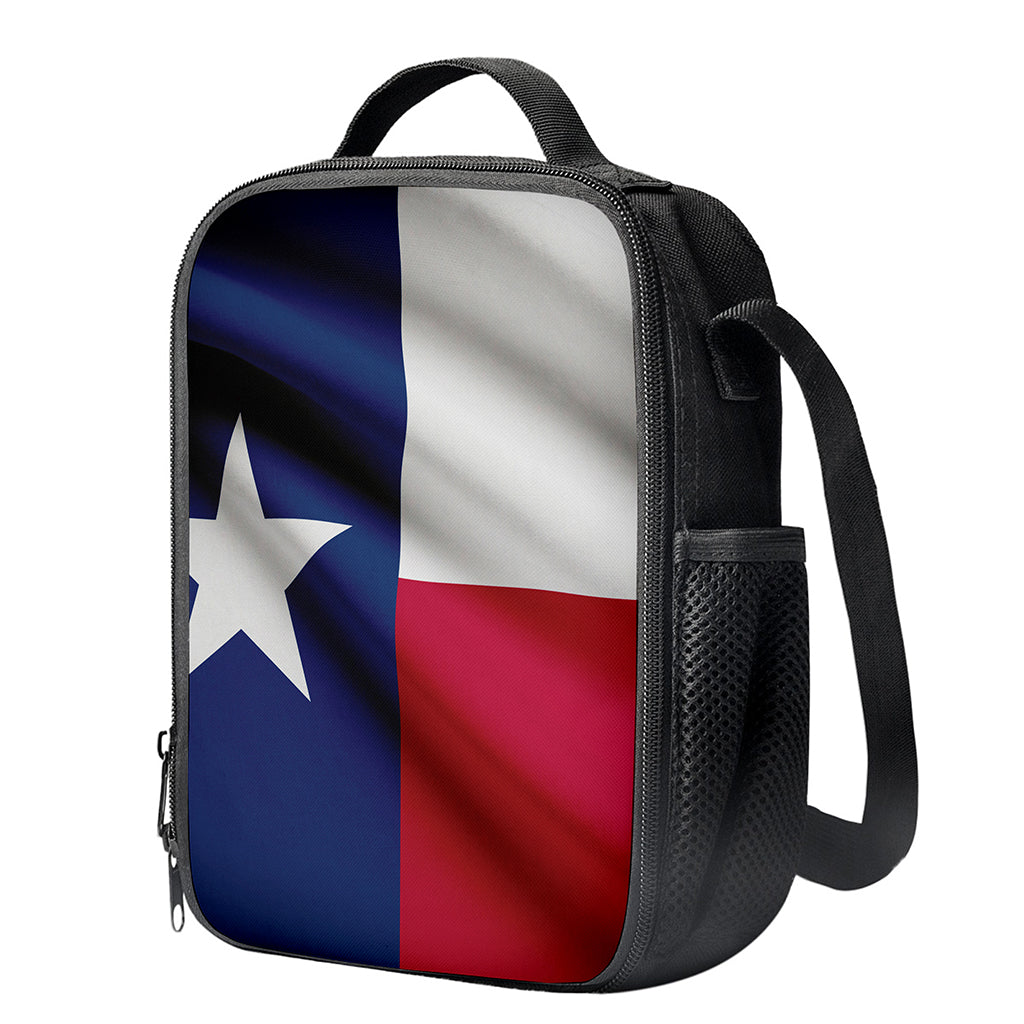 Flag Of Texas Print Crossbody Lunch Bag
