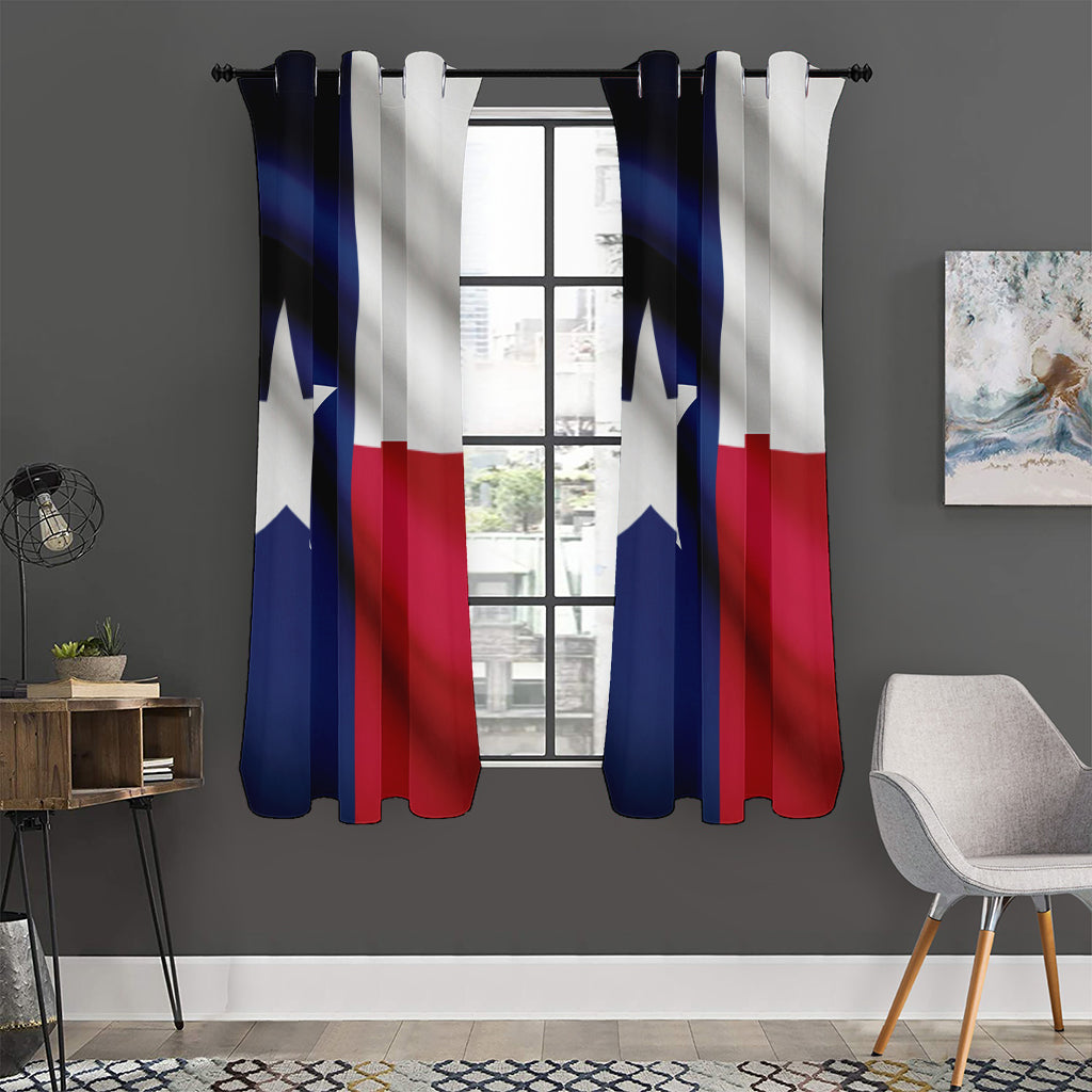 Flag Of Texas Print Curtain