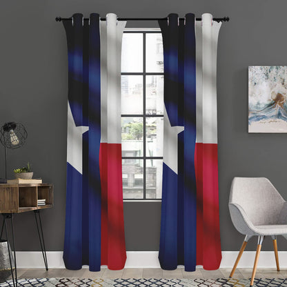 Flag Of Texas Print Curtain