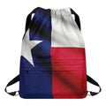 Flag Of Texas Print Drawstring Backpack