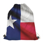 Flag Of Texas Print Drawstring Bag