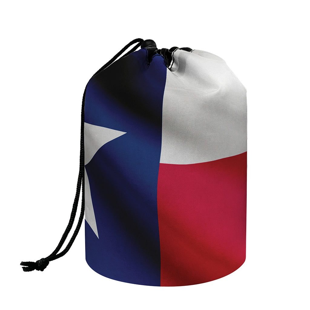 Flag Of Texas Print Drawstring Makeup Bag