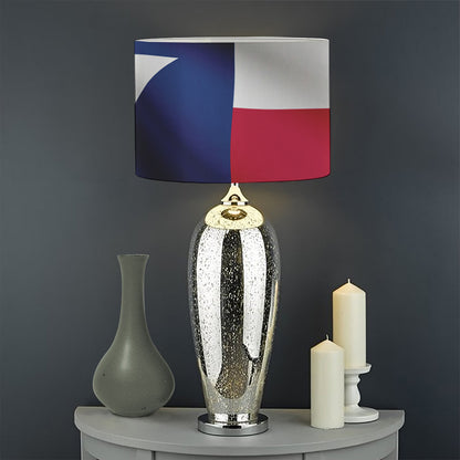 Flag Of Texas Print Drum Lamp Shade