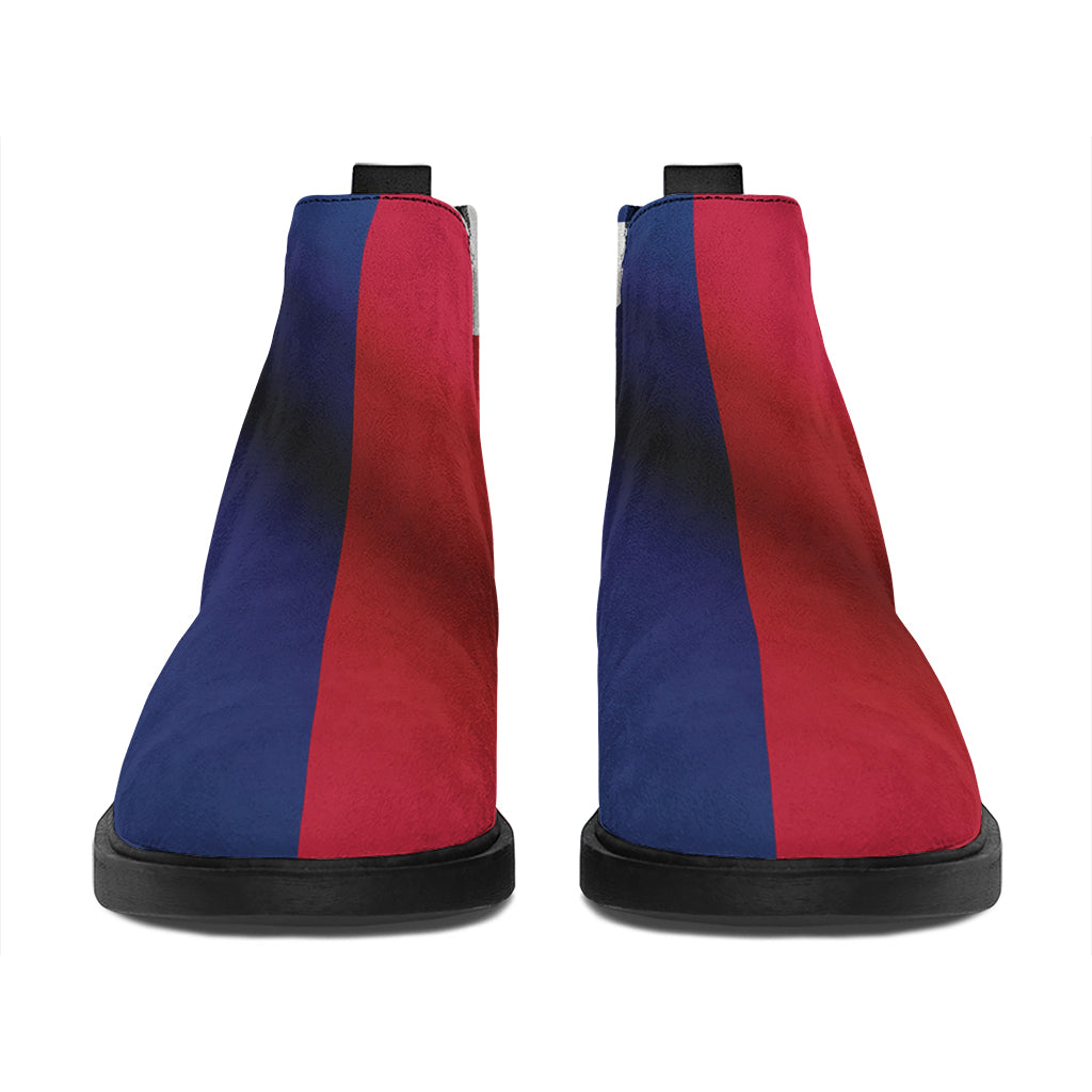 Flag Of Texas Print Flat Ankle Boots
