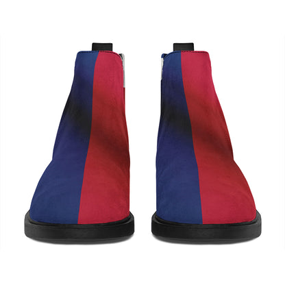 Flag Of Texas Print Flat Ankle Boots