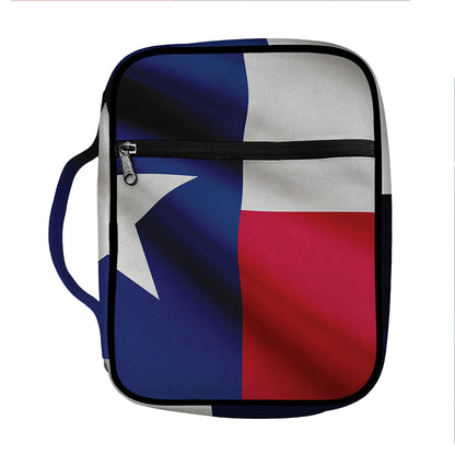 Flag Of Texas Print Front Pocket Bible Bag