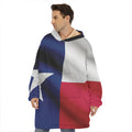 Flag Of Texas Print Hoodie Blanket