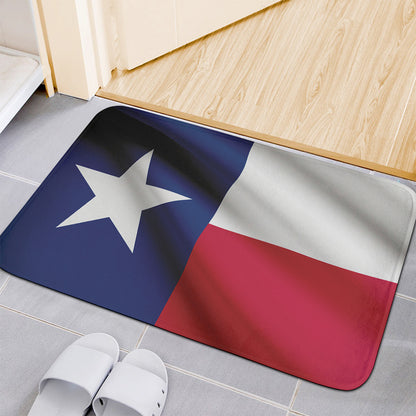 Flag Of Texas Print Indoor Door Mat