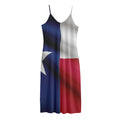 Flag Of Texas Print Jersey Midi Cami Dress