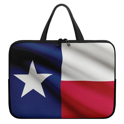 Flag Of Texas Print Laptop Sleeve With Handle