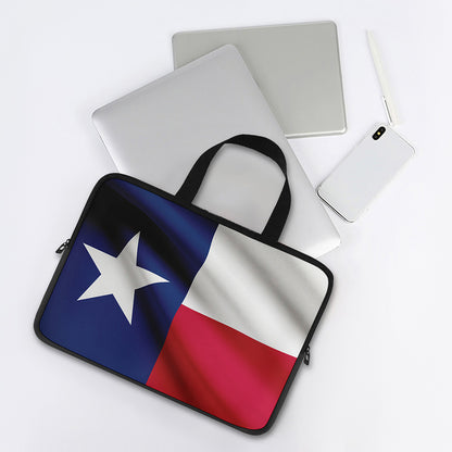 Flag Of Texas Print Laptop Sleeve With Handle