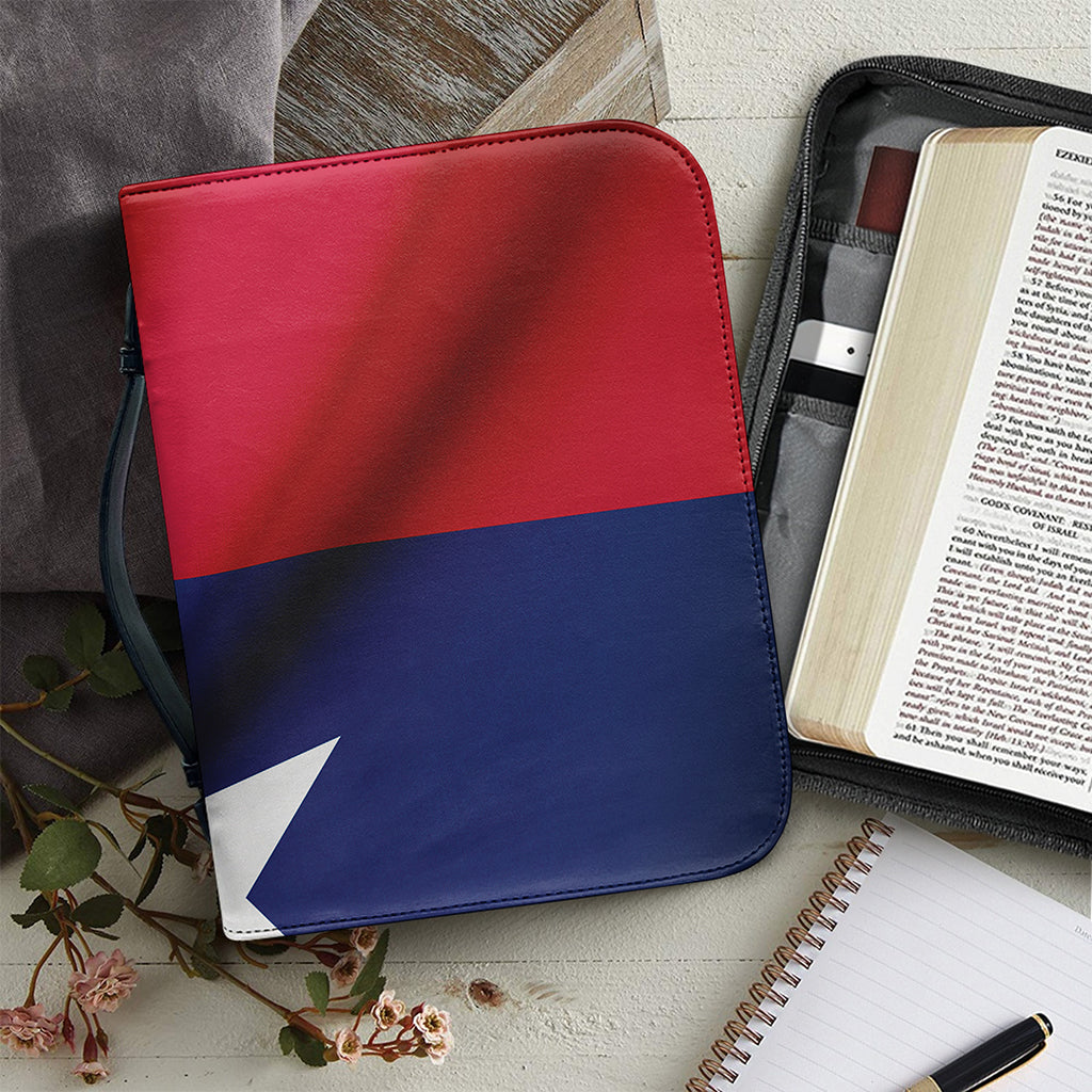 Flag Of Texas Print Leather Bible Cover