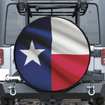 Flag Of Texas Print Leather Spare Tire Cover