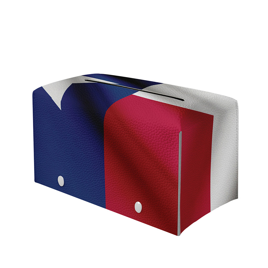 Flag Of Texas Print Leather Tissue Box Cover