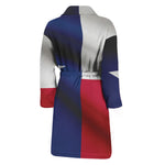 Flag Of Texas Print Men's Bathrobe