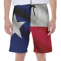 Flag Of Texas Print Men's Beach Shorts