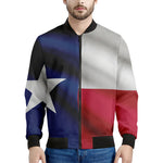 Flag Of Texas Print Men's Bomber Jacket