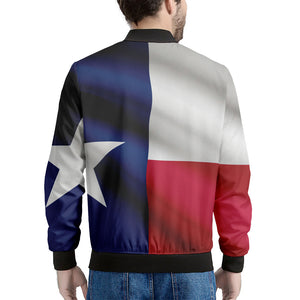 Flag Of Texas Print Men's Bomber Jacket