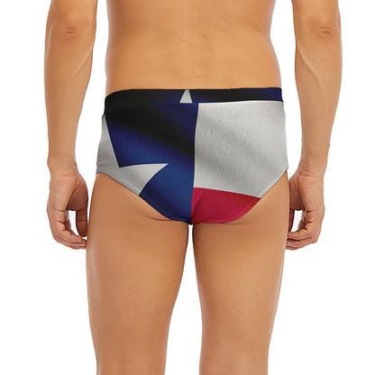 Flag Of Texas Print Men's Briefs