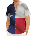 Flag Of Texas Print Men's Deep V-Neck Shirt