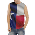 Flag Of Texas Print Men's Fitness Tank Top