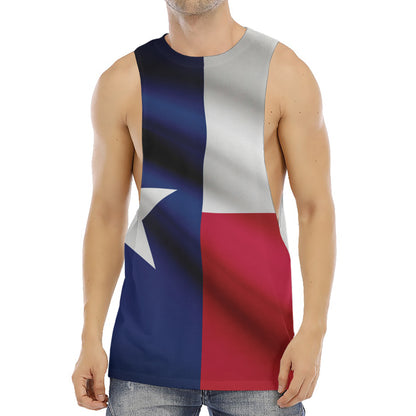 Flag Of Texas Print Men's Muscle Tank Top