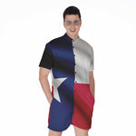 Flag Of Texas Print Men's Rompers