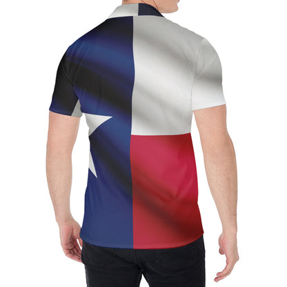 Flag Of Texas Print Men's Shirt